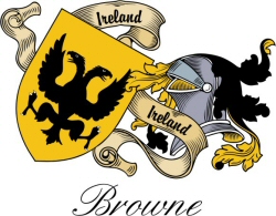 Clan/Sept Crest Wall Shield for the Browne Clan