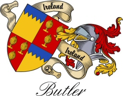 Clan/Sept Crest Wall Shield for the Butler Clan