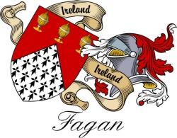 Clan/Sept Crest Wall Shield for the Fagan Clan