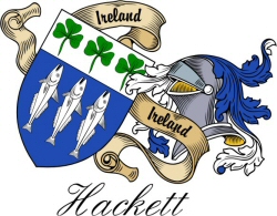 Clan/Sept Crest Wall Shield for the Hackett Clan
