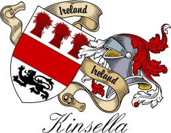Clan/Sept Crest Wall Shield for the Kinsella Clan