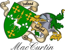 Clan/Sept Crest Wall Shield for the MacCurtin Clan