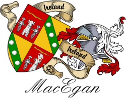 Clan/Sept Crest Wall Shield for the MacEgan Clan
