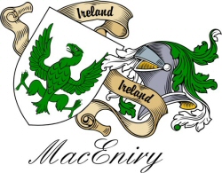 Clan/Sept Crest Wall Shield for the MacEniry Clan