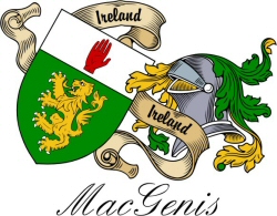 Clan/Sept Crest Wall Shield for the MacGenis Clan