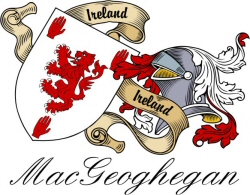 Clan/Sept Crest Wall Shield for the MacGeoghegan Clan