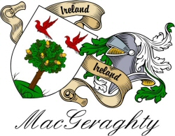Clan/Sept Crest Wall Shield for the MacGeraghty Clan