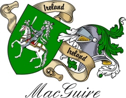 Clan/Sept Crest Wall Shield for the MacGuire Clan