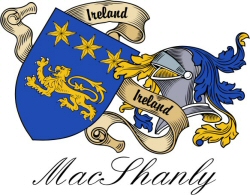Clan/Sept Crest Wall Shield for the MacShanly Clan