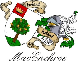 Clan/Sept Crest Wall Shield for the MacEnchroe (Crowe) Clan