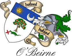 Clan/Sept Crest Wall Shield for the O'Beirne Clan