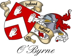 Clan/Sept Crest Wall Shield for the O'Byrne Clan