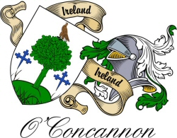 Clan/Sept Crest Wall Shield for the O'Concannon Clan