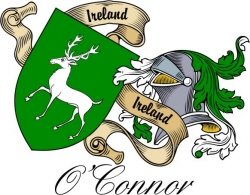 Clan/Sept Crest Wall Shield for the O'Connor of Corcomroe Clan