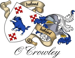 Clan/Sept Crest Wall Shield for the O'Crowley Clan