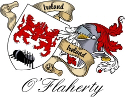 Clan/Sept Crest Wall Shield for the O'Flaherty Clan
