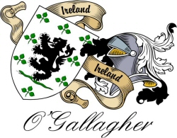 Clan/Sept Crest Wall Shield for the O'Gallagher Clan