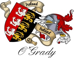 Clan/Sept Crest Wall Shield for the O'Grady Clan
