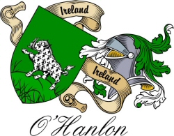 Clan/Sept Crest Wall Shield for the O'Hanlon Clan