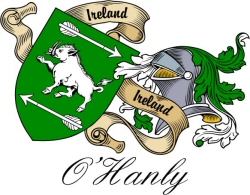 Clan/Sept Crest Wall Shield for the O'Hanly Clan