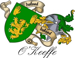 Clan/Sept Crest Wall Shield for the O'Keeffe Clan