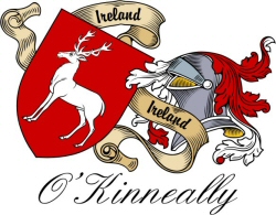 Clan/Sept Crest Wall Shield for the O'Kinneally Clan
