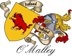 Clan/Sept Crest Wall Shield for the O'Malley Clan
