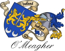 Clan/Sept Crest Wall Shield for the O'Meagher Clan
