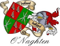 Clan/Sept Crest Wall Shield for the O'Naghten Clan