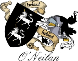 Clan/Sept Crest Wall Shield for the O'Neilan Clan