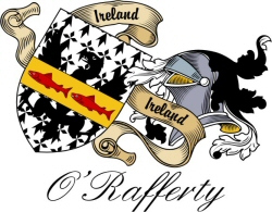 Clan/Sept Crest Wall Shield for the O'Rafferty Clan