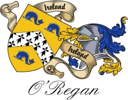 Clan/Sept Crest Wall Shield for the O'Regan Clan