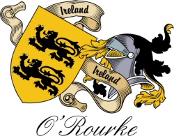 Clan/Sept Crest Wall Shield for the O'Rourke Clan