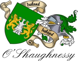 Clan/Sept Crest Wall Shield for the O'Shaughnessy Clan