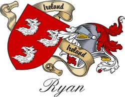 Clan/Sept Crest Wall Shield for the Ryan (O'Mulrian) Clan