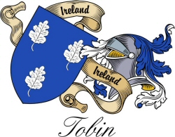 Clan/Sept Crest Wall Shield for the Tobin Clan