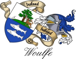 Clan/Sept Crest Wall Shield for the Woulfe Clan