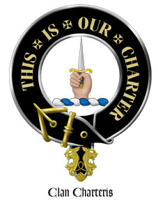 Clan Crest Wall Shield for the Charteris Scottish Clan