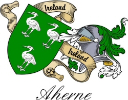 Clan/Sept Crest Wall Shield for the Aherne Clan