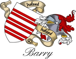 Clan/Sept Crest Wall Shield for the Barry Clan
