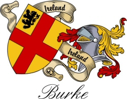 Clan/Sept Crest Wall Shield for the Burke Clan