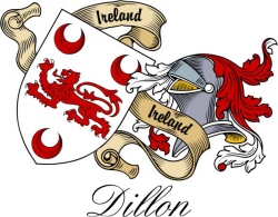 Clan/Sept Crest Wall Shield for the Dillon Clan