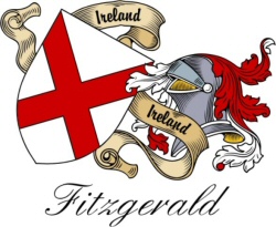 Clan/Sept Crest Wall Shield for the Fitzgerald Clan
