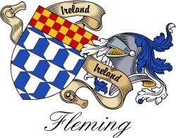 Clan/Sept Crest Wall Shield for the Fleming Clan