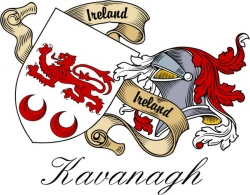 Clan/Sept Crest Wall Shield for the Kavanagh Clan