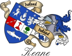 Clan/Sept Crest Wall Shield for the Keane (O'Cahan) Clan