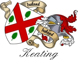 Clan/Sept Crest Wall Shield for the Keating Clan
