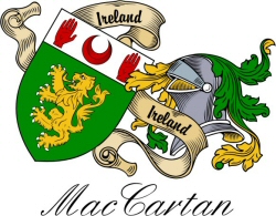 Clan/Sept Crest Wall Shield for the MacCartan Clan