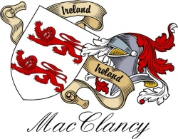 Clan/Sept Crest Wall Shield for the MacClancy Clan