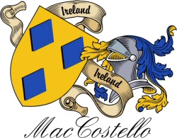 Clan/Sept Crest Wall Shield for the MacCostello Clan